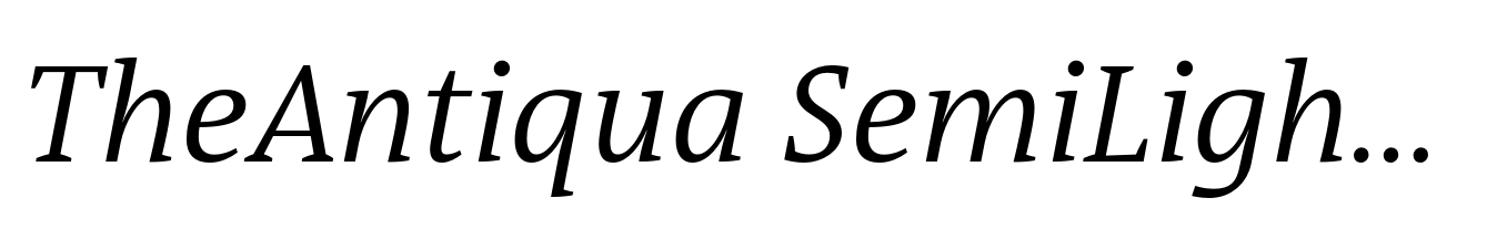 TheAntiqua SemiLight Italic